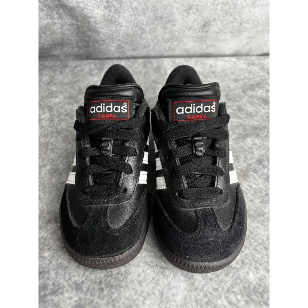 Adidas Little Kids Black White Classic OG Samba Indoor Soccer Casual Shoes Sz 11